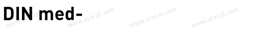 DIN med字体转换